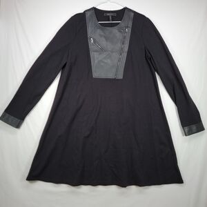 BCBGMaxAzria Black Dress with Leather Details